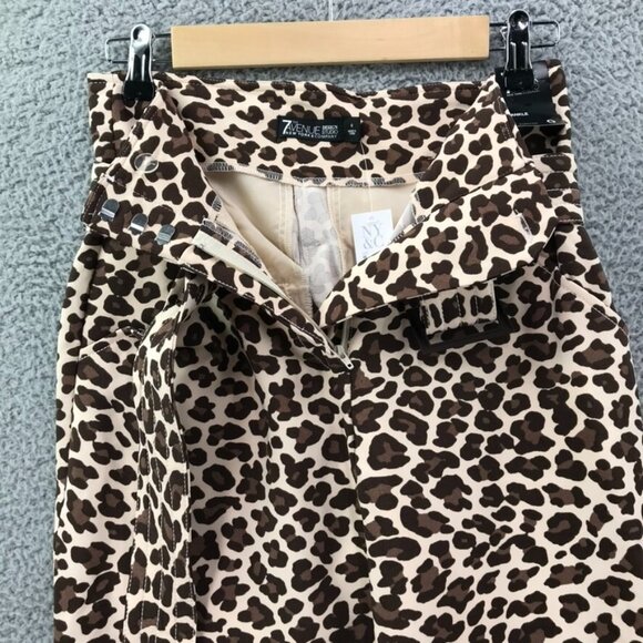 7TH AVE Design Studio NY&CO Womens Size 0 Leopard Print Belted Ankle Pant NEW - Picture 6 of 16